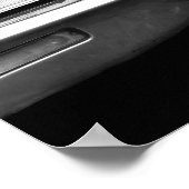 Zwart-witzwart-wit oude auto's poster (Hoek)