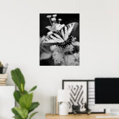 Zwart-witzwart-witzwart-wit-botervliesafdrukken Poster (Thuiskantoor)