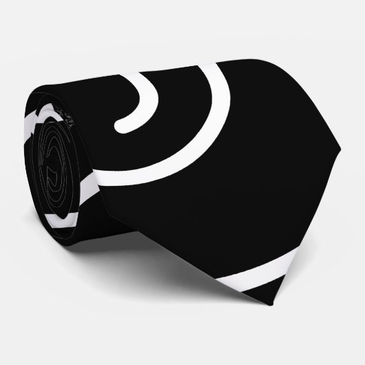 Zwart-witzwitjes Stropdas (Opgerold)