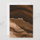 Zwart & Woestijn Goud Save the Date Huwelijk Kaart (Achterkant)