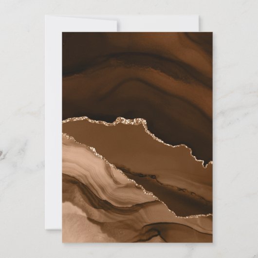 Zwart & Woestijn Goud Save the Date Huwelijk Kaart (Achterkant)