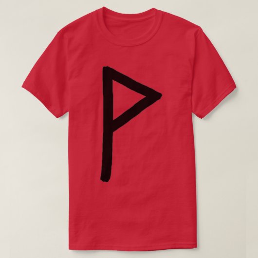 Zwart Wunjo Rune Paintborstel T-shirt (Design voorkant)