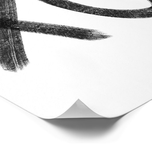 Zwart XO Poster (Hoek)