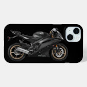 Zwart Yamaha Yzf -R6 motorfiets Case-Mate iPhone Case (Achterkant (horizontaal))
