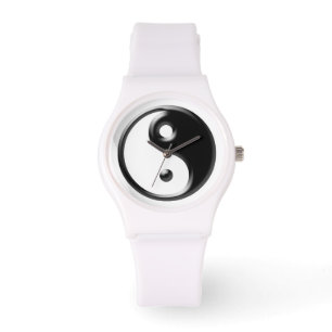 Zwart Yin Yang symbool Horloge