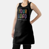 Zwart zakelijk apron met logo op maat schort (Insitu)