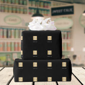 Zwart zakelijk bedrijfslogo cadeaupapier
