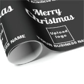 Zwart | Zakelijk | Kerst Inpakpapier (Rol Hoek)