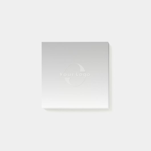 Zwart Zakelijk logo Bedrijf Promotionele Custom Post-it® Notes (Voorkant)