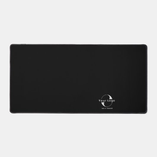 Zwart Zakelijk logo Bedrijfmerk Minimal Simple Bureaumat (Voorkant)