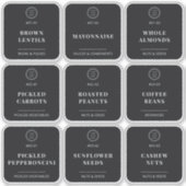 Zwart Zakelijk Logo Keuken Pantry Voedsel Opslag Sticker (Voorkant)