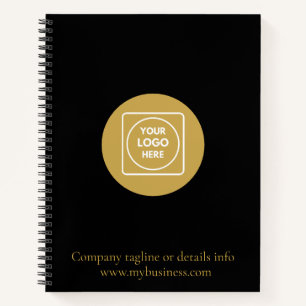 Zwart zakelijk logo merk notebook notitieboek