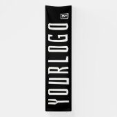 Zwart Zakelijk logo Minimaal merk Buiten 10 ' Lang Spandoek (Verticaal)