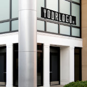 Zwart Zakelijk logo Minimaal merk Buiten 10 ' Lang Spandoek (Buitenkant Gebouw)