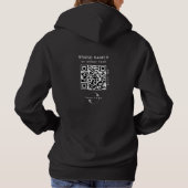 Zwart Zakelijk logo QR code Bedrijfmerk Vrouwen Hoodie (Achterkant)