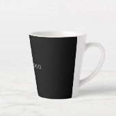Zwart zakelijk logo rechthoekig latte mok (Rechts)