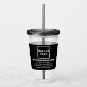 Zwart Zakelijk Merk op Acryl Tumbler Acryl Drinkbeker (Voorkant)