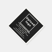 Zwart Zakelijk Merk op Papieren Servet (Hoek)