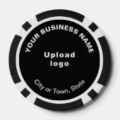 Zwart Zakelijk Merk op Poker Chips (Achterkant)