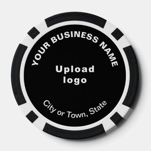 Zwart Zakelijk Merk op Poker Chips (Achterkant)