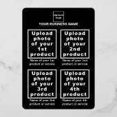 Zwart Zakelijk Merk op Valentijn Folie Feestdagenkaart (Achterkant)