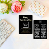 Zwart Zakelijk Merk op Valentijn Folie Feestdagenkaart