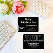 Zwart Zakelijk Merk op Valentijn Rechthoek Folie Feestdagenkaart