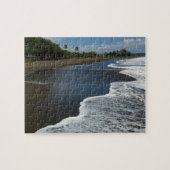Zwart zand strand in Waimea, Kauai, Hawaii Legpuzzel (Horizontaal)