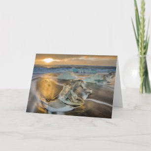 Zwart Zand Strand Jokulsarlon Zuid IJsland Kaart