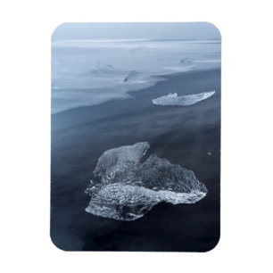 Zwart zandstrand en ijs, IJsland Magneet