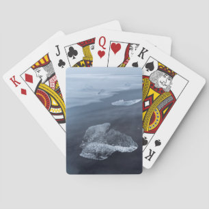 Zwart zandstrand en ijs, IJsland Pokerkaarten