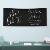 Zwart Ze Heeft Het Gedaan Script Hart Afsluitingsf Spandoek (Beurs)