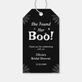 Zwart Ze vond haar Boo Halloween Bruidsdouche  Cadeaulabel