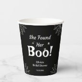 Zwart Ze vond haar Boo Halloween Bruidsdouche Papieren Bekers (Voorkant)