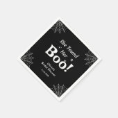 Zwart Ze vond haar Boo Halloween Bruidsdouche Servet (Hoek)