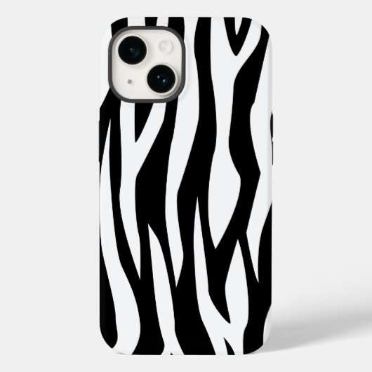 Zwart Zebra afdrukken Case-Mate iPhone Case (Achterkant)