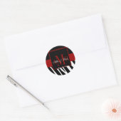Zwart Zebra Monogram Namen Bruiloft Favor Labels (Envelop)