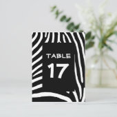 Zwart Zebra Stripes Tafelnummer (Staand voorkant)