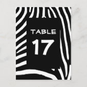 Zwart Zebra Stripes Tafelnummer (Voorkant)