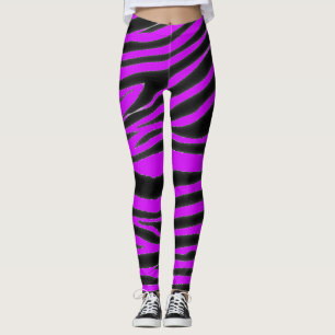 ZWART ZEBRAPATROON LEGGINGS