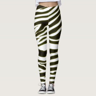 ZWART ZEBRAPATROON LEGGINGS