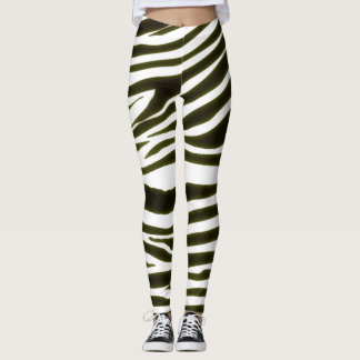 ZWART ZEBRAPATROON LEGGINGS