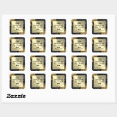 Zwart zebraprint en gouden inkt soja kaars labels (Vel)