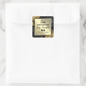 Zwart zebraprint en gouden inkt soja kaars labels (Tas)