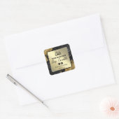 Zwart zebraprint en gouden inkt soja kaars labels (Envelop)