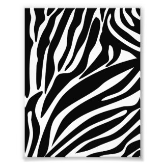 Zwart zebraprintpatroon foto afdruk