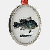 Zwart Zee Metalen Ornament (Rechts)