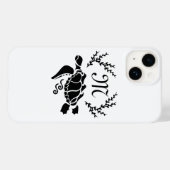 Zwart Zee schildpad Silhouette Side Uitzicht Case-Mate iPhone Case (Achterkant (horizontaal))