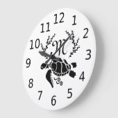 Zwart Zee schildpad Silhouette Side Uitzicht Grote Klok (Hoek)