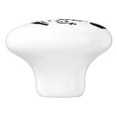 Zwart Zee schildpad Silhouette Side Uitzicht Keramische Knop (Zijkant)